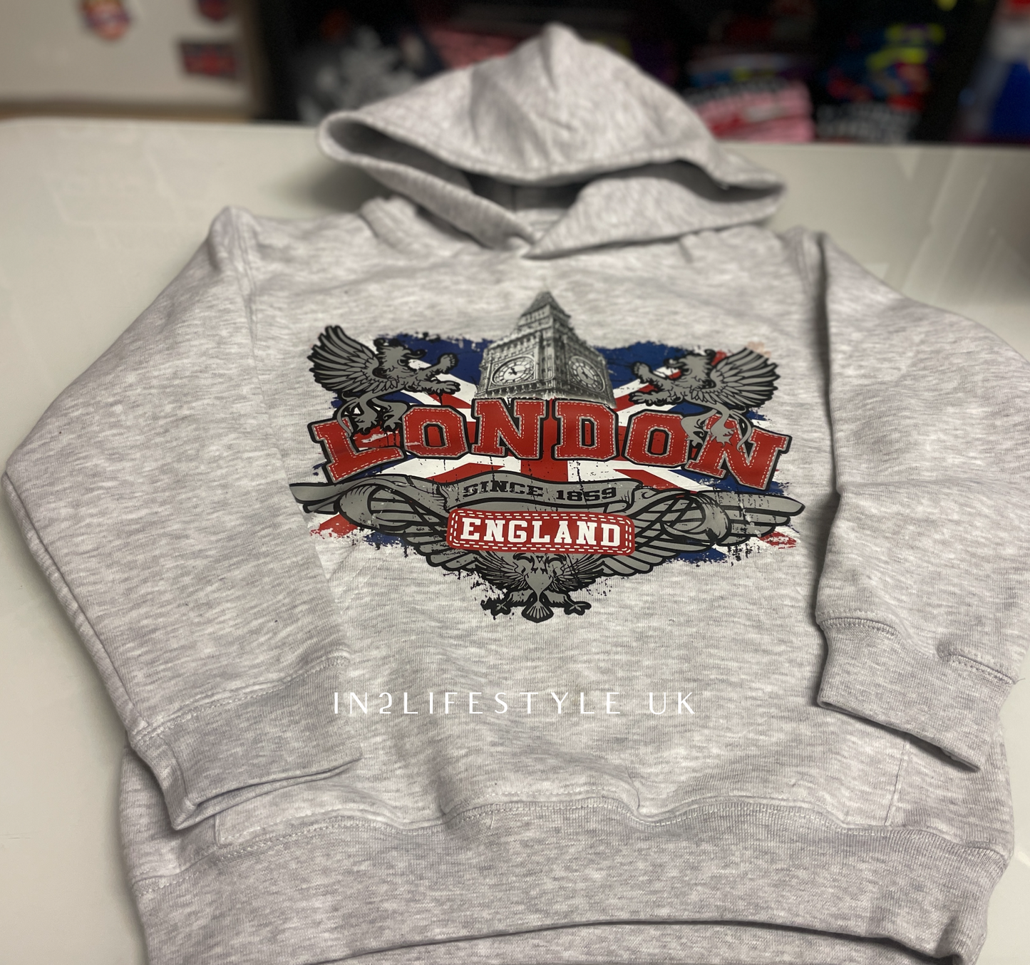 KHP4 London 5-6yrs Kids Printed Hoodie
