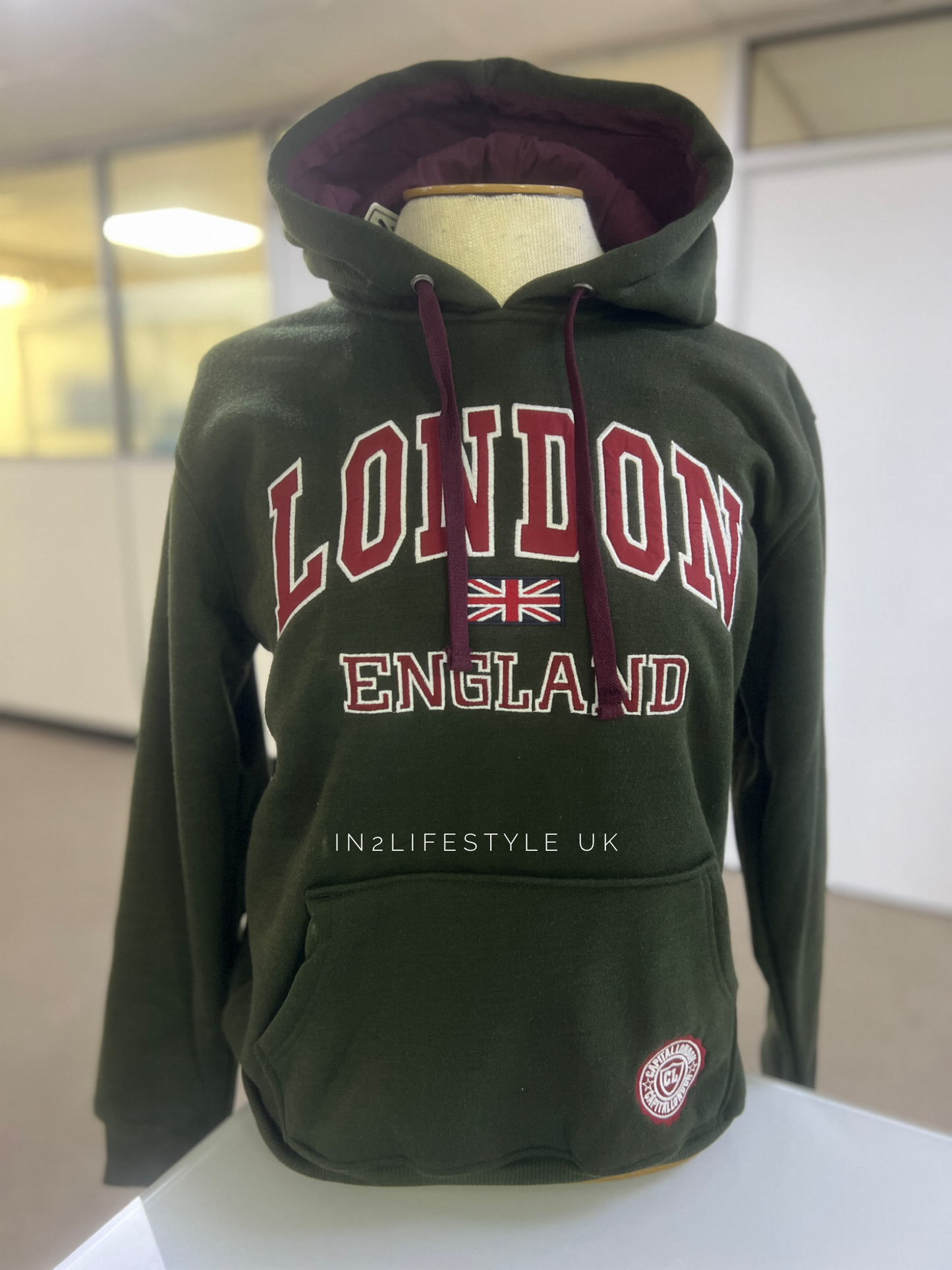 SALE Premium C4 Embroidered Hoodie Army Green