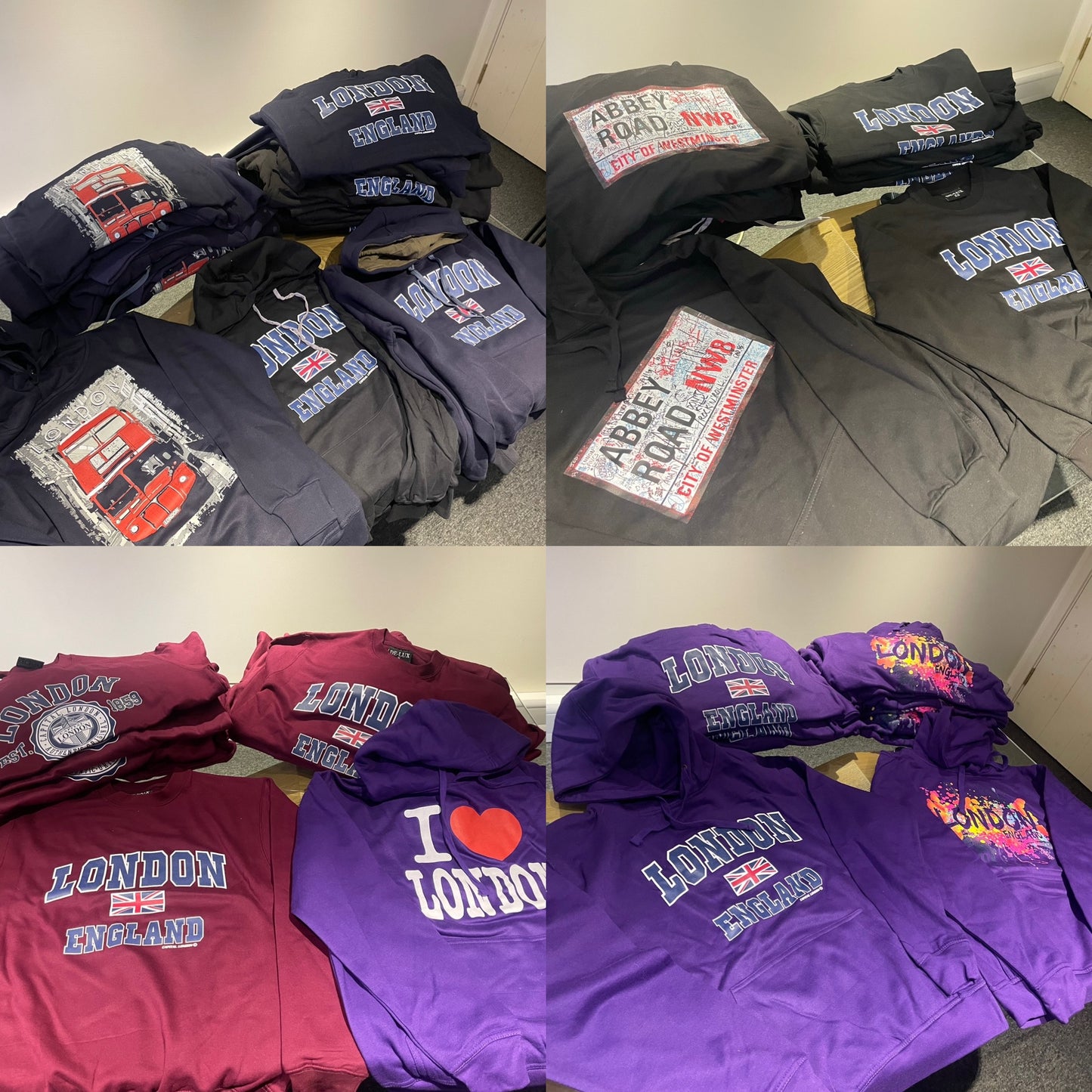 London Premium Print Hoodies