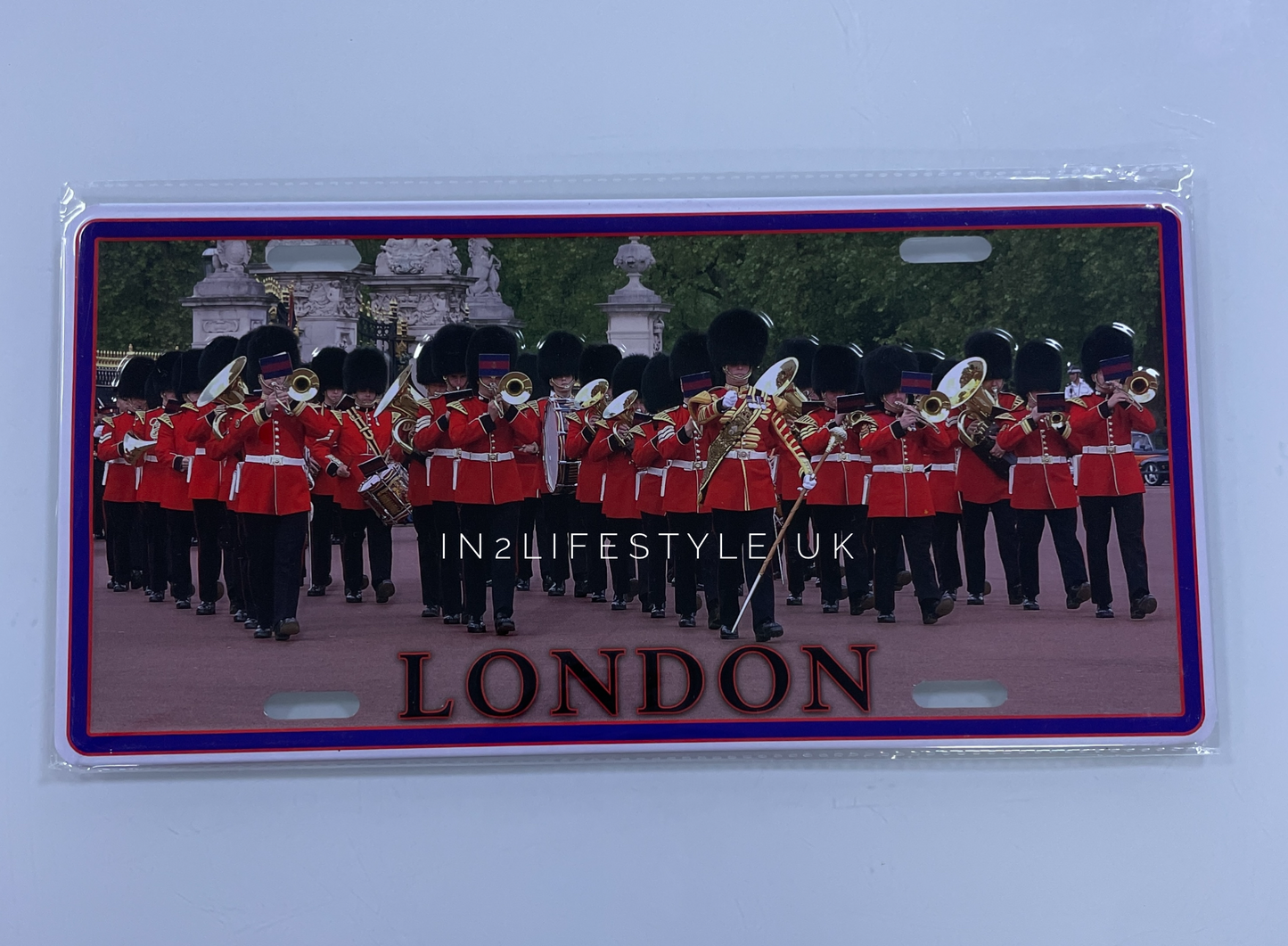London Souvenir Car Plate Display