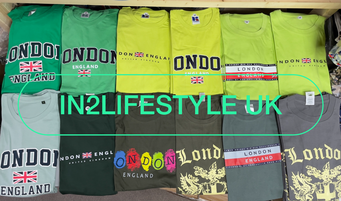 20 pieces for £60 Assorted London Souvenir Standard T-shirt Bundle