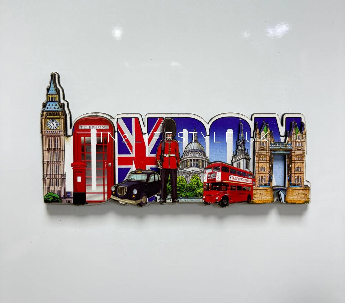 3D London Wooden Magnet 1