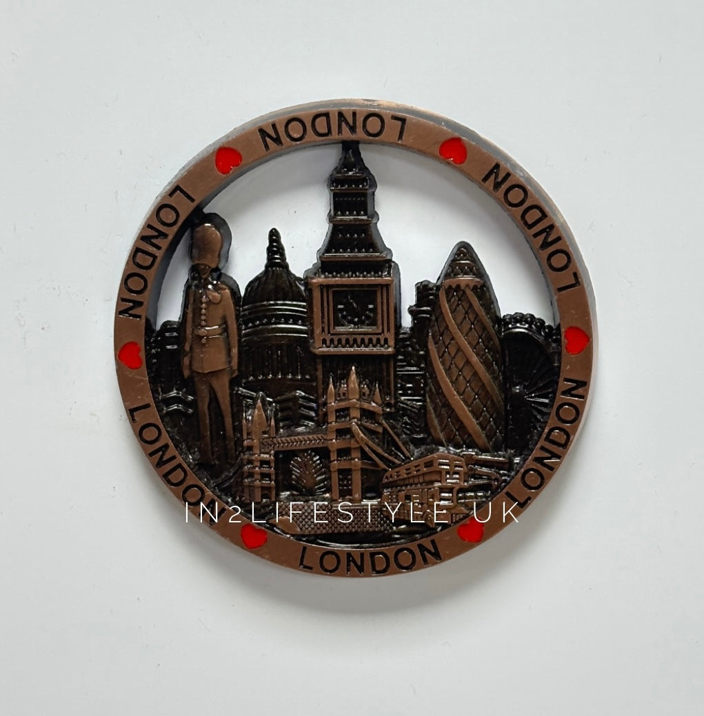 London Rustic Metal Fridge Magnet MM149C