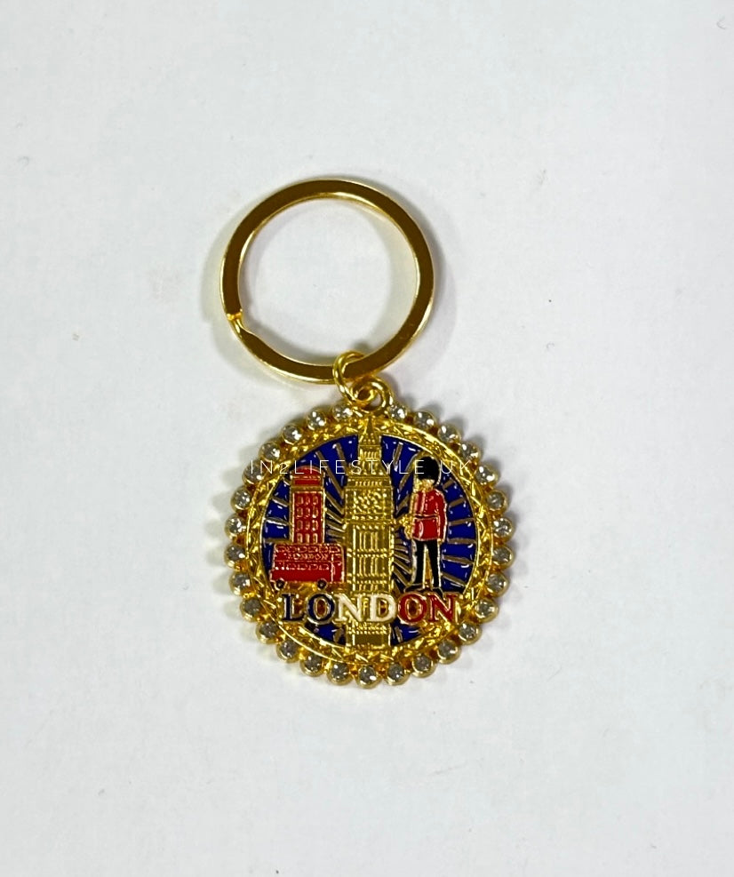 London Gold Charm Keyring KR190A
