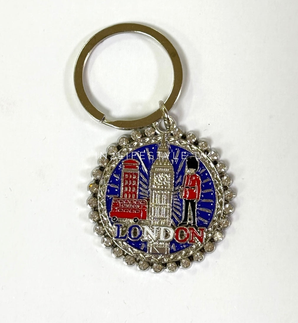 London Silver Charm Keyring KR190B