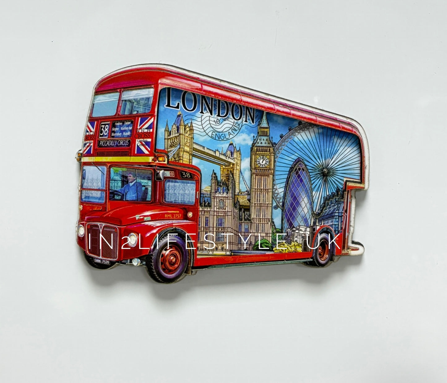 3D London Wooden Magnet 4