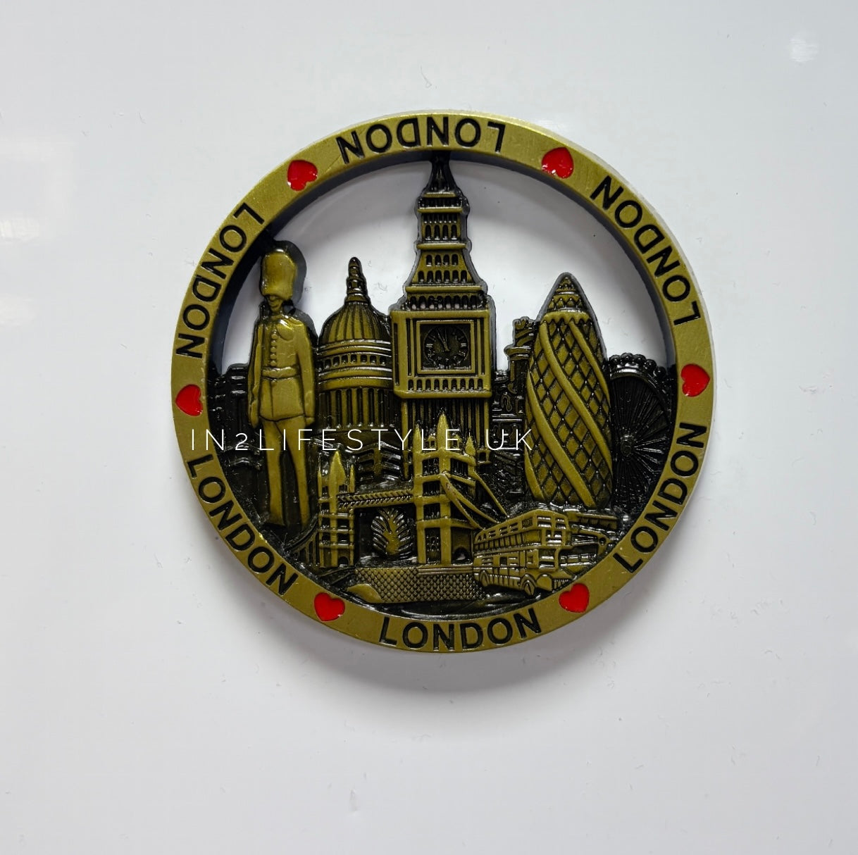 London Antique Metal Fridge Magnet MM149D