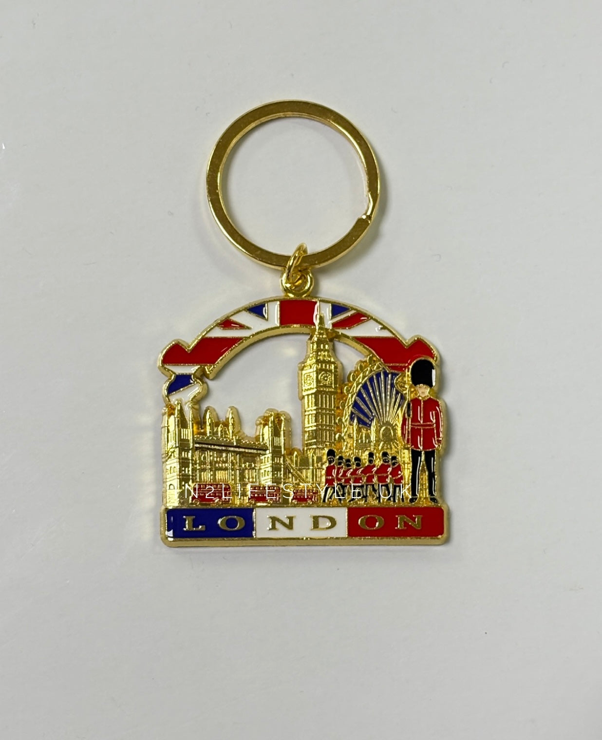 London Gold Charm Keyring KR205A