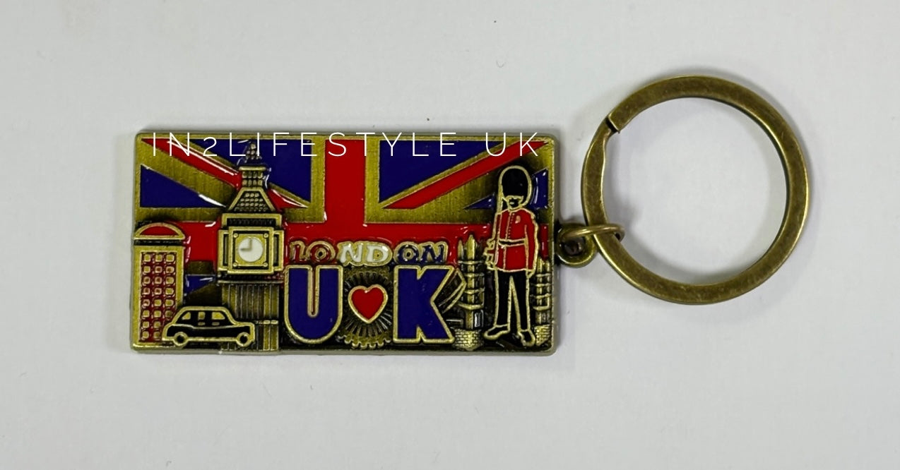 London Antique Charm Keyring KR186D1