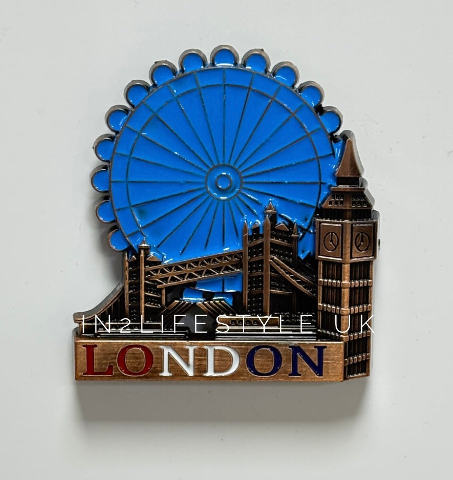 London Rustic Metal Fridge Magnet MG136A