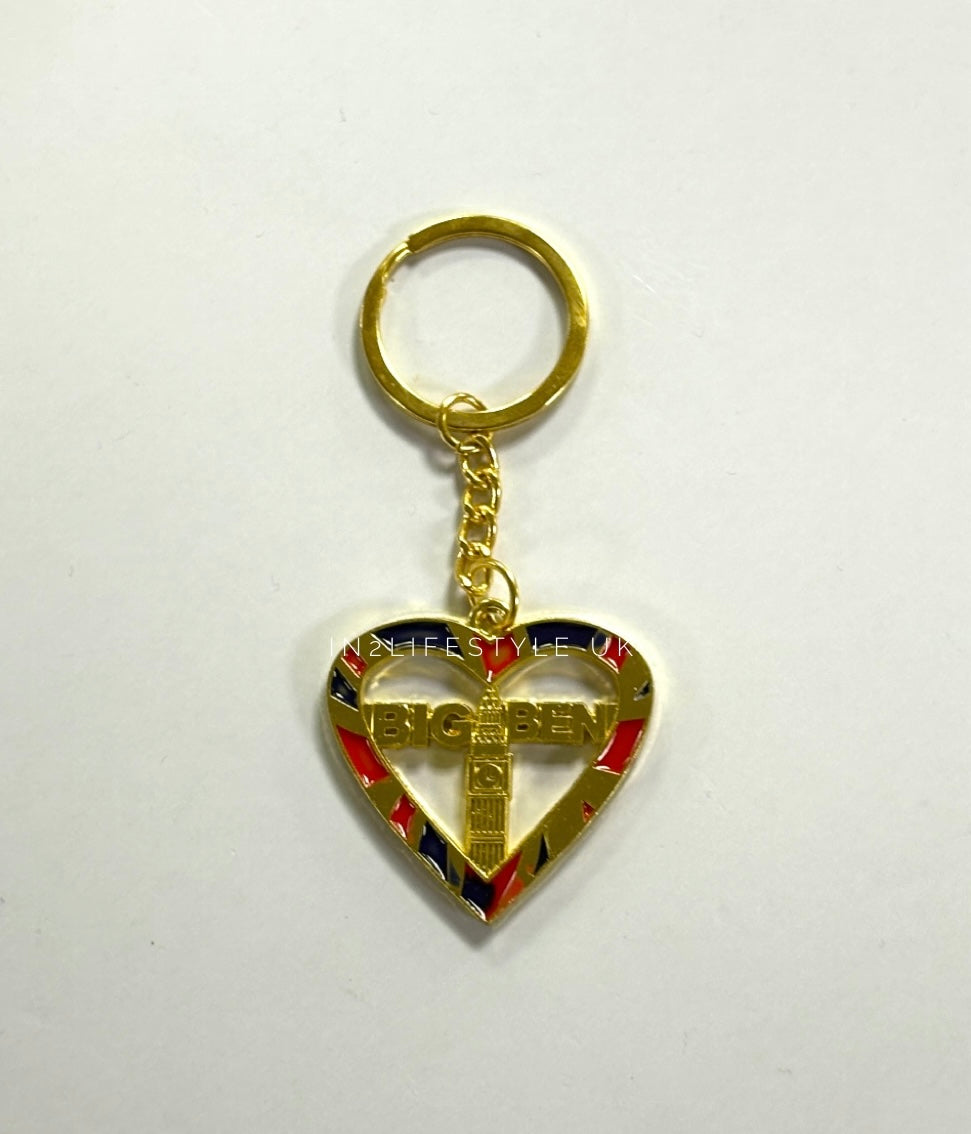 London Gold Charm Keyring KR144A