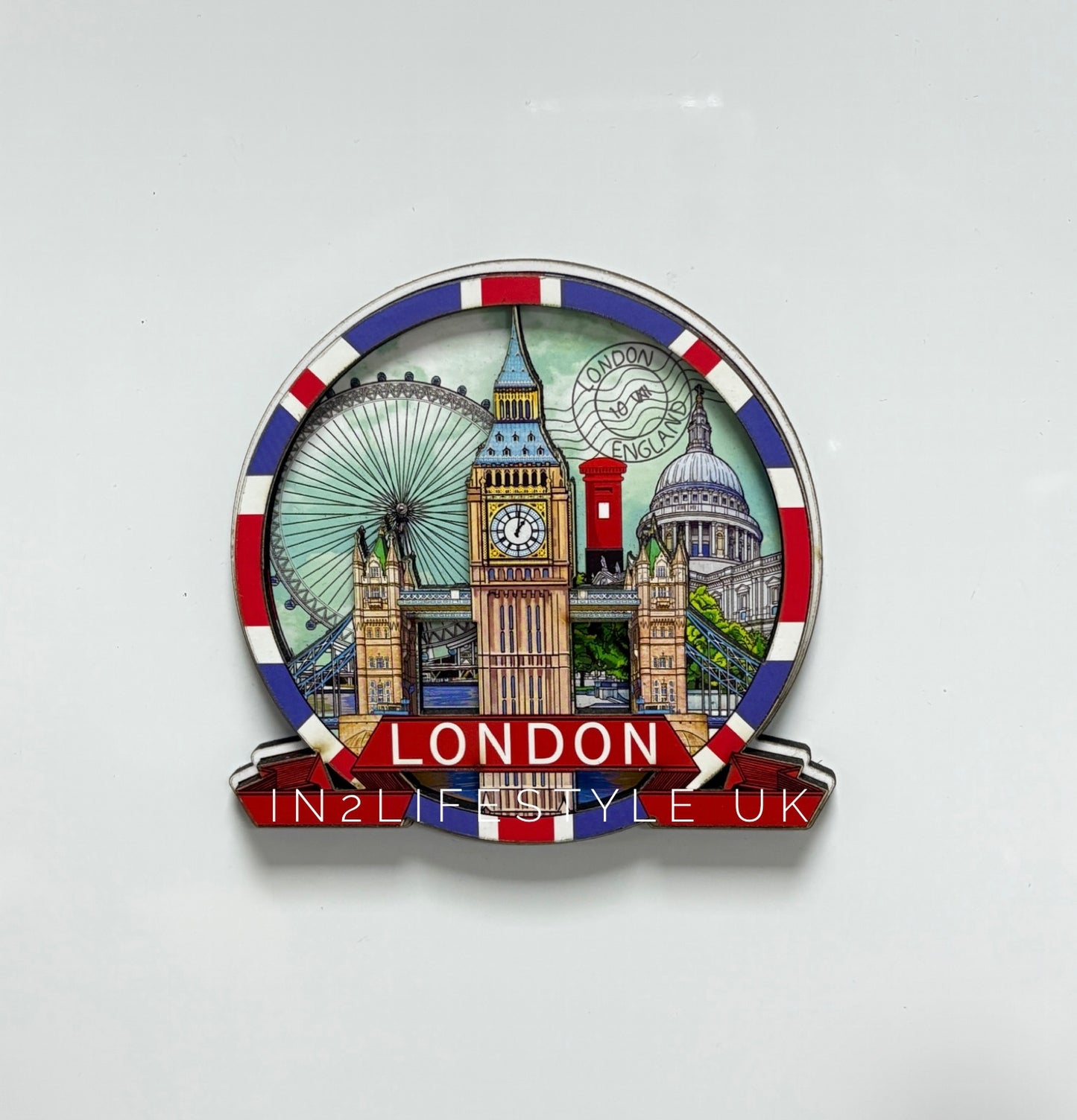 3D London Wooden Magnet 5
