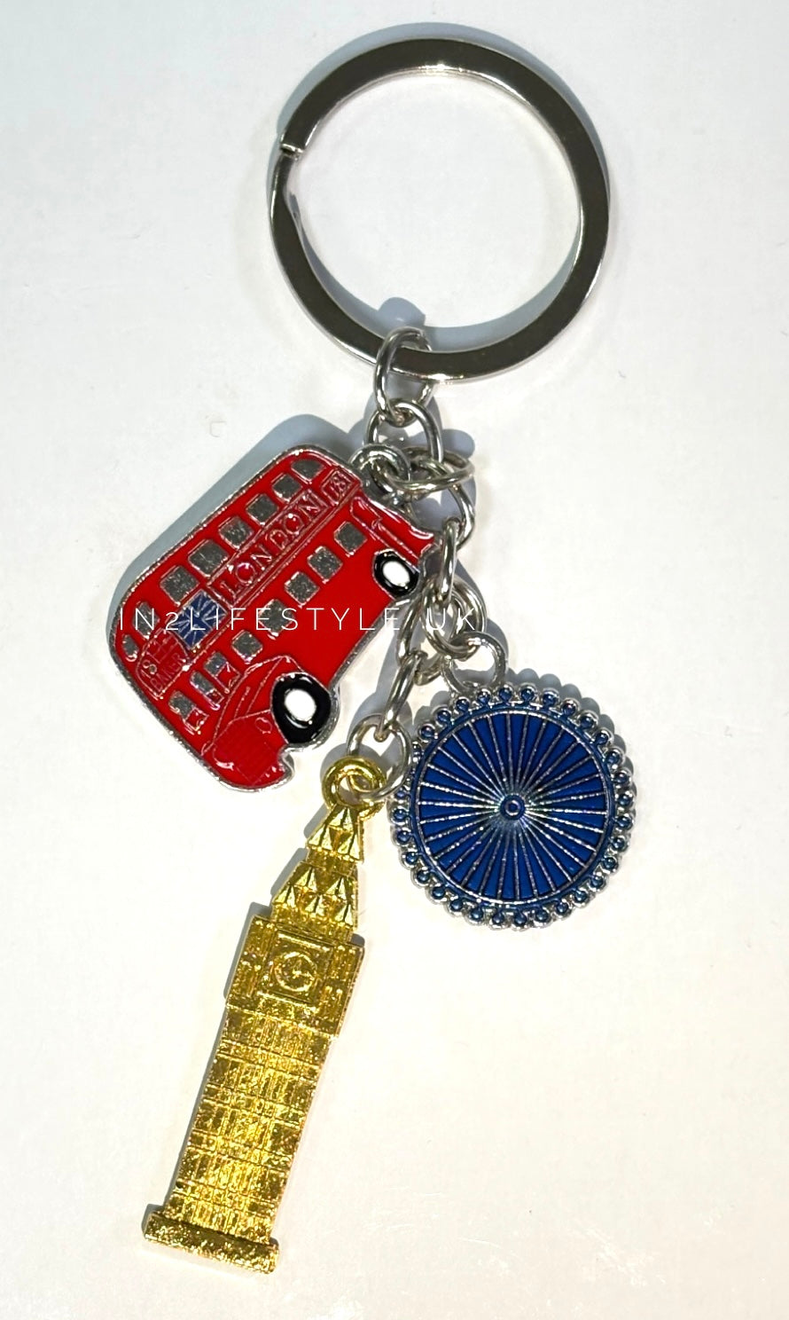 London Gold Charm Keyring KR156A