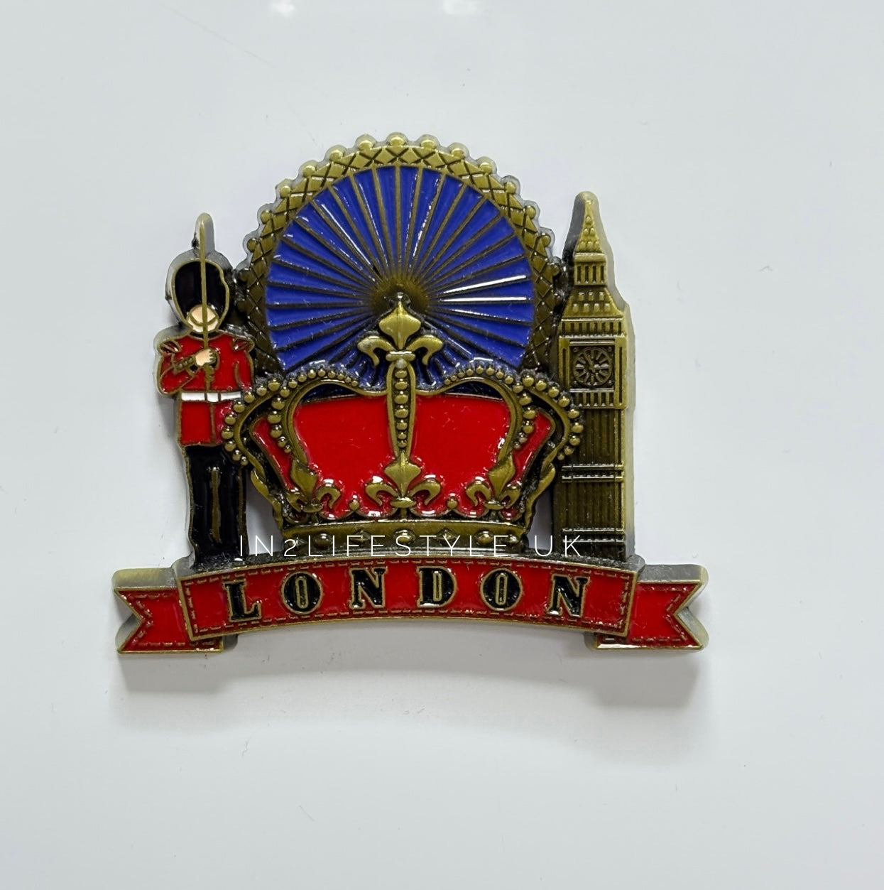 London Antique Metal Fridge Magnet MM148D