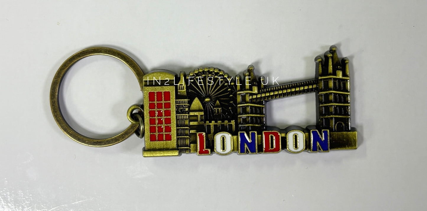 London Antique Charm Keyring KR121D