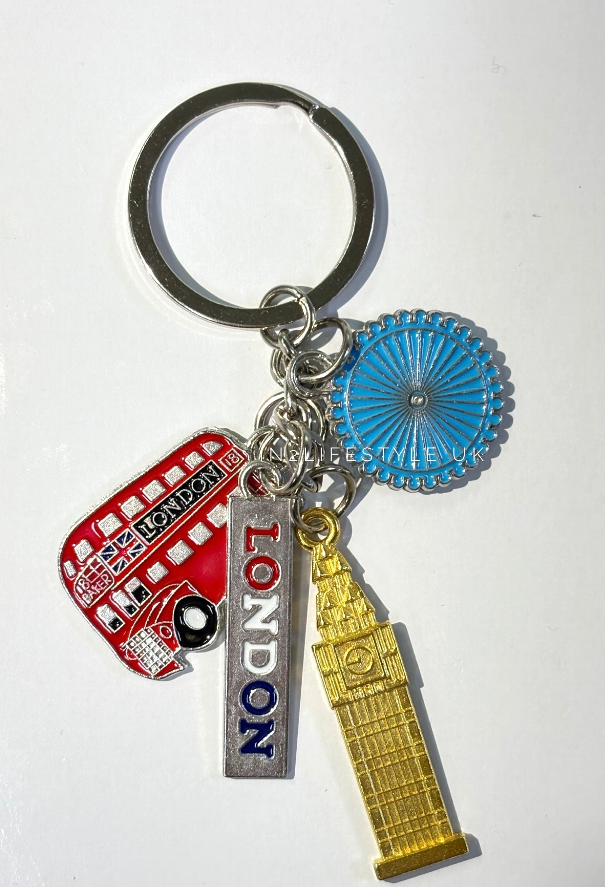 London Gold Charm Keyring KR156A1