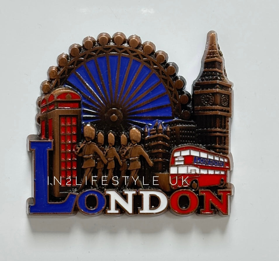 London Rustic Metal Fridge Magnet MM154C