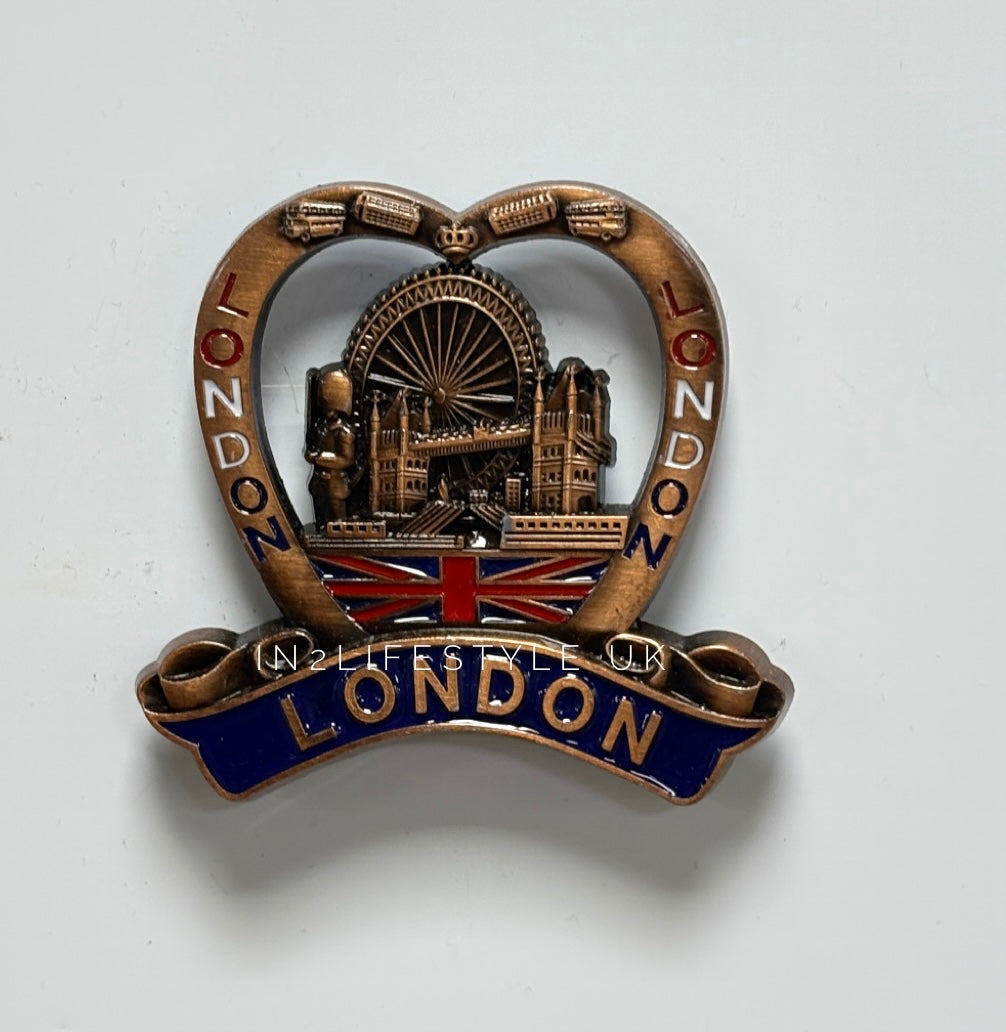 London Rustic Metal Fridge Magnet MG117C
