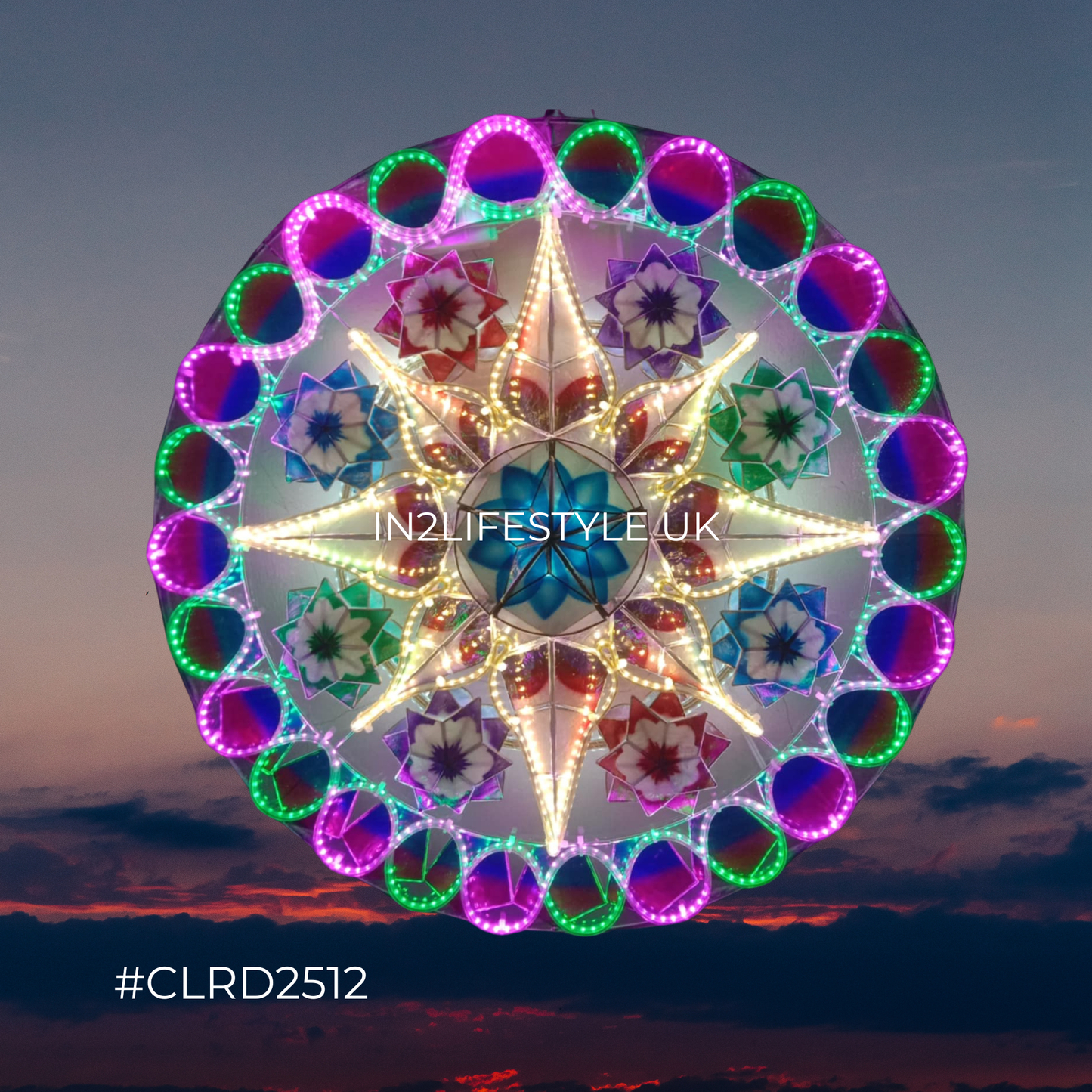 CLRD2512 Starlight Capiz Christmas Parol (UKCA / CE Certified)