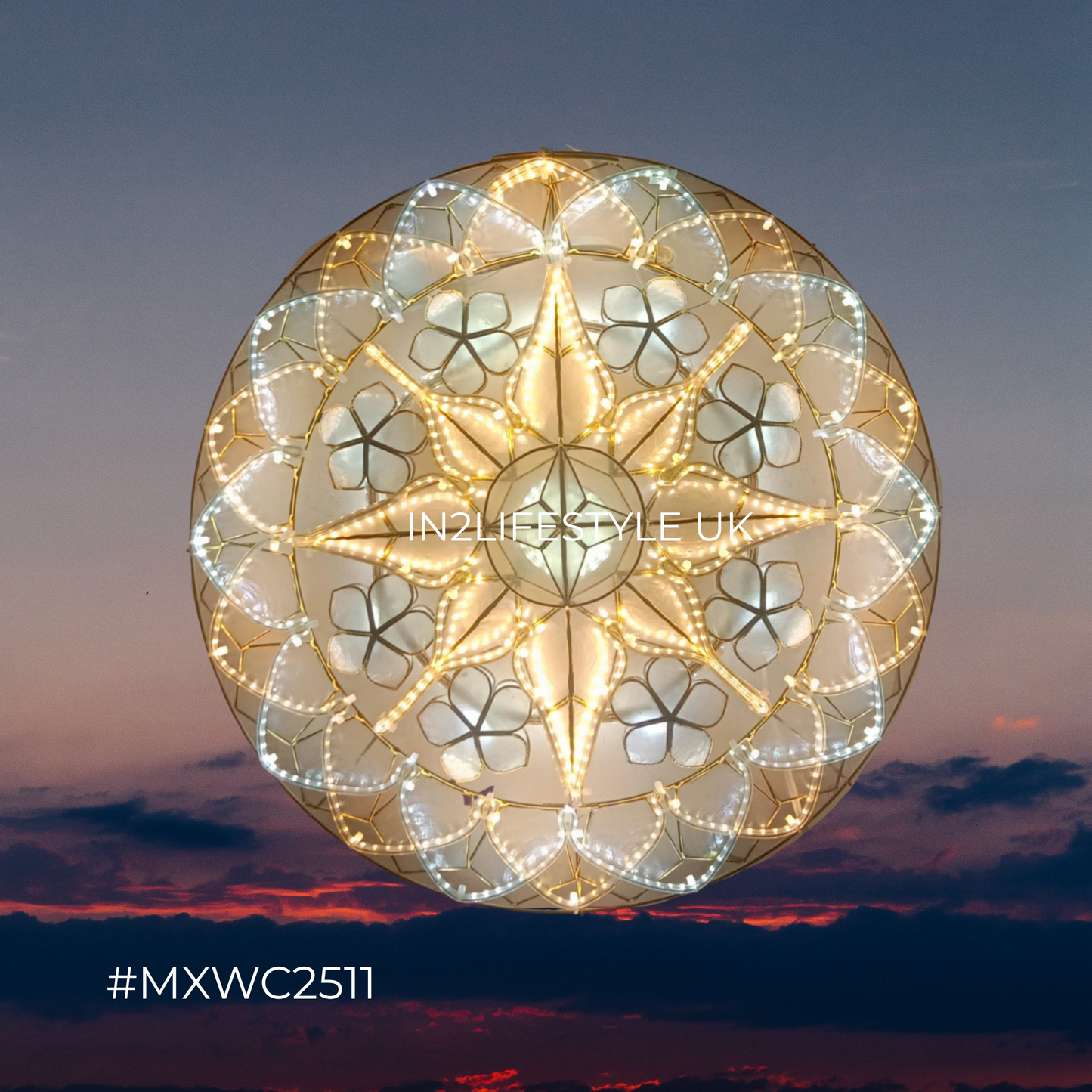 MXWC2511 Starlight Capiz Christmas Parol (UKCA / CE Certified)