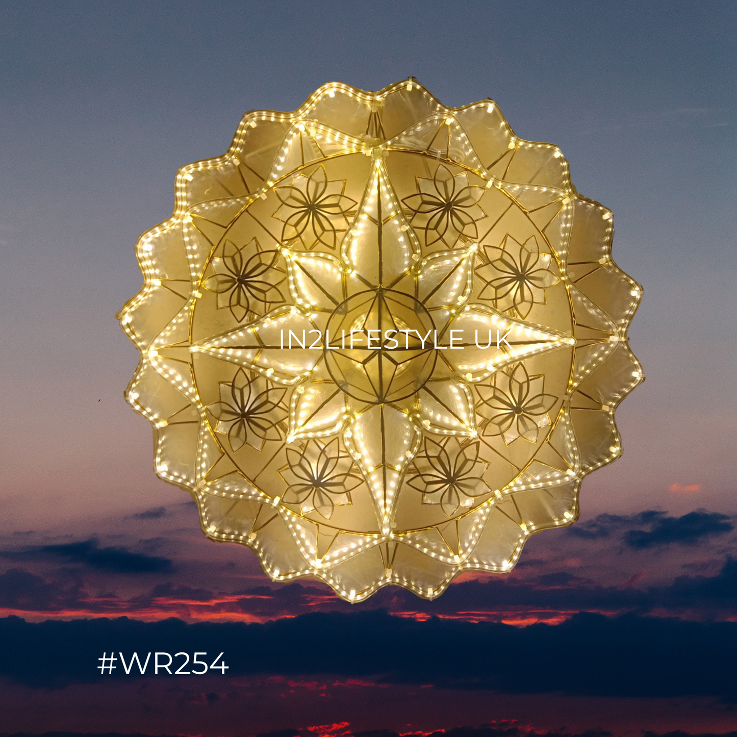 WR254 Starlight Capiz Christmas Parol (UKCA / CE Certified)