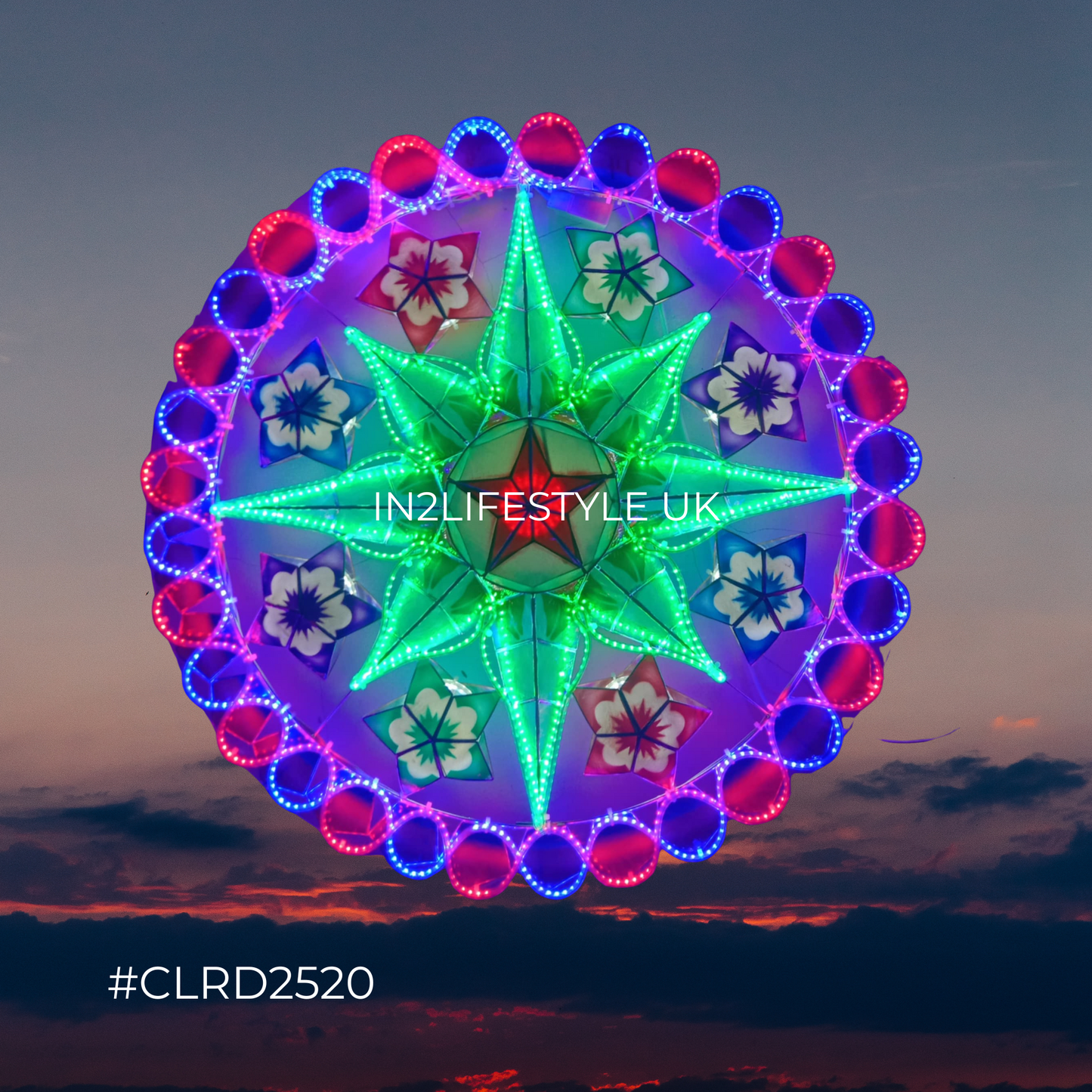 CLRD2520 Starlight Capiz Christmas Parol (UKCA / CE Certified)