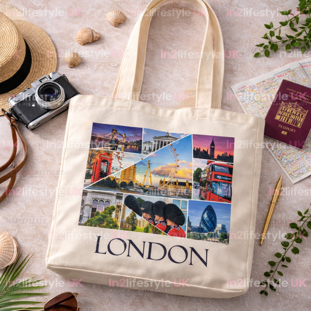 DTB6 Deluxe London Canvas Tote Bags