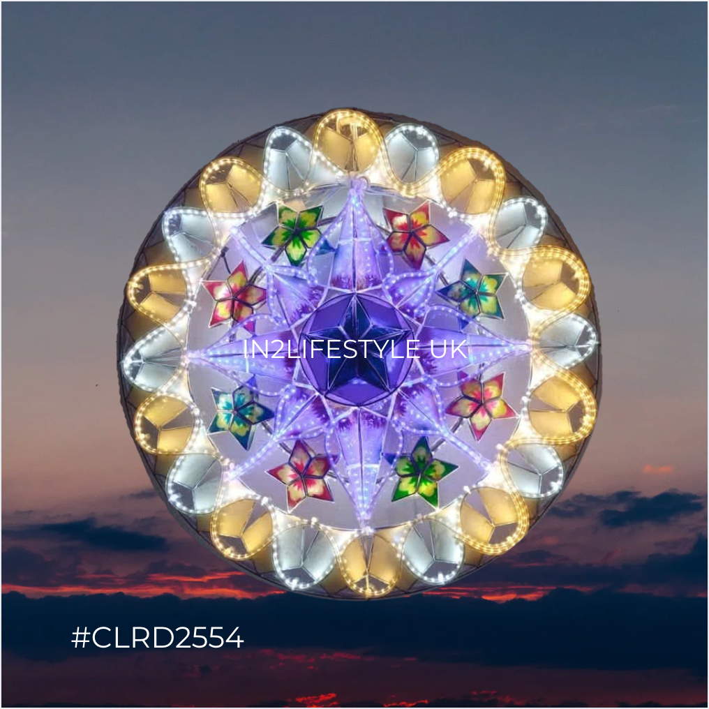 CLRD2554 Starlight Capiz Christmas Parol (UKCA / CE Certified)