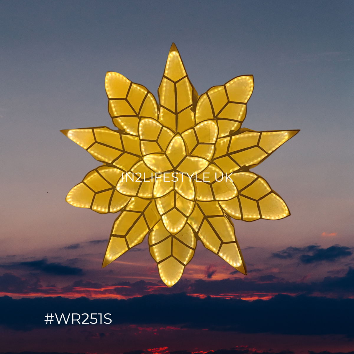 WR251S Limited Edition Special Winter Starlight Capiz Christmas Parol (UKCA / CE Certified)