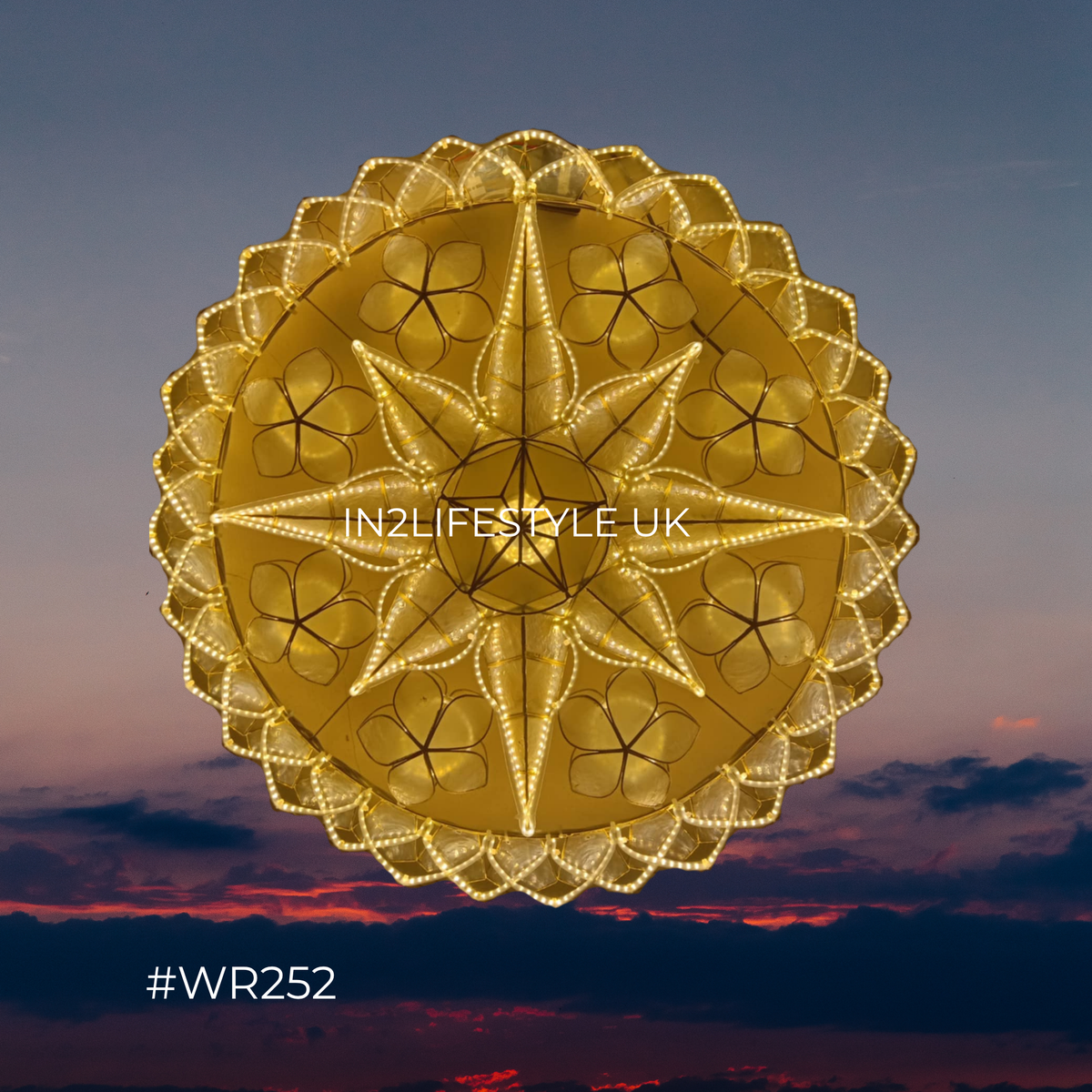 WR252 Starlight Capiz Christmas Parol (UKCA / CE Certified)