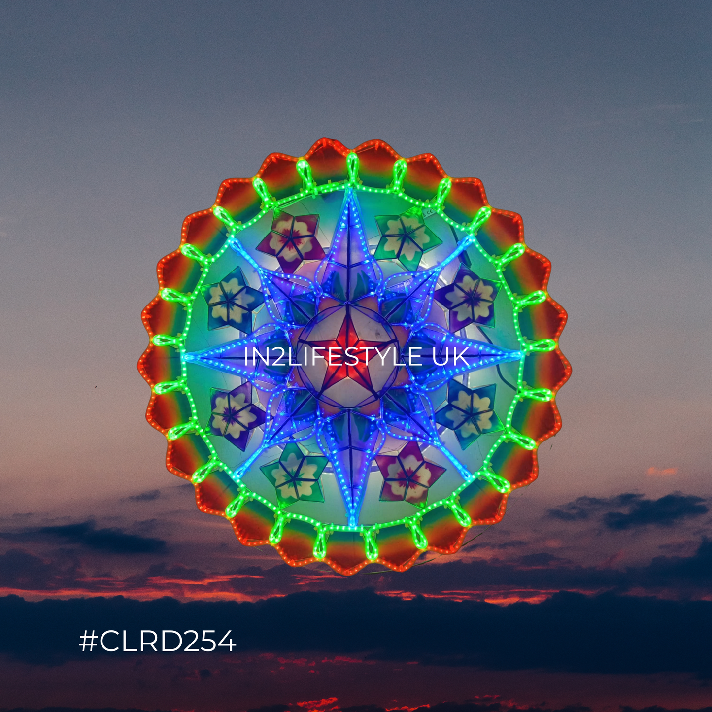 CLRD254 Starlight Capiz Christmas Parol (UKCA / CE Certified)