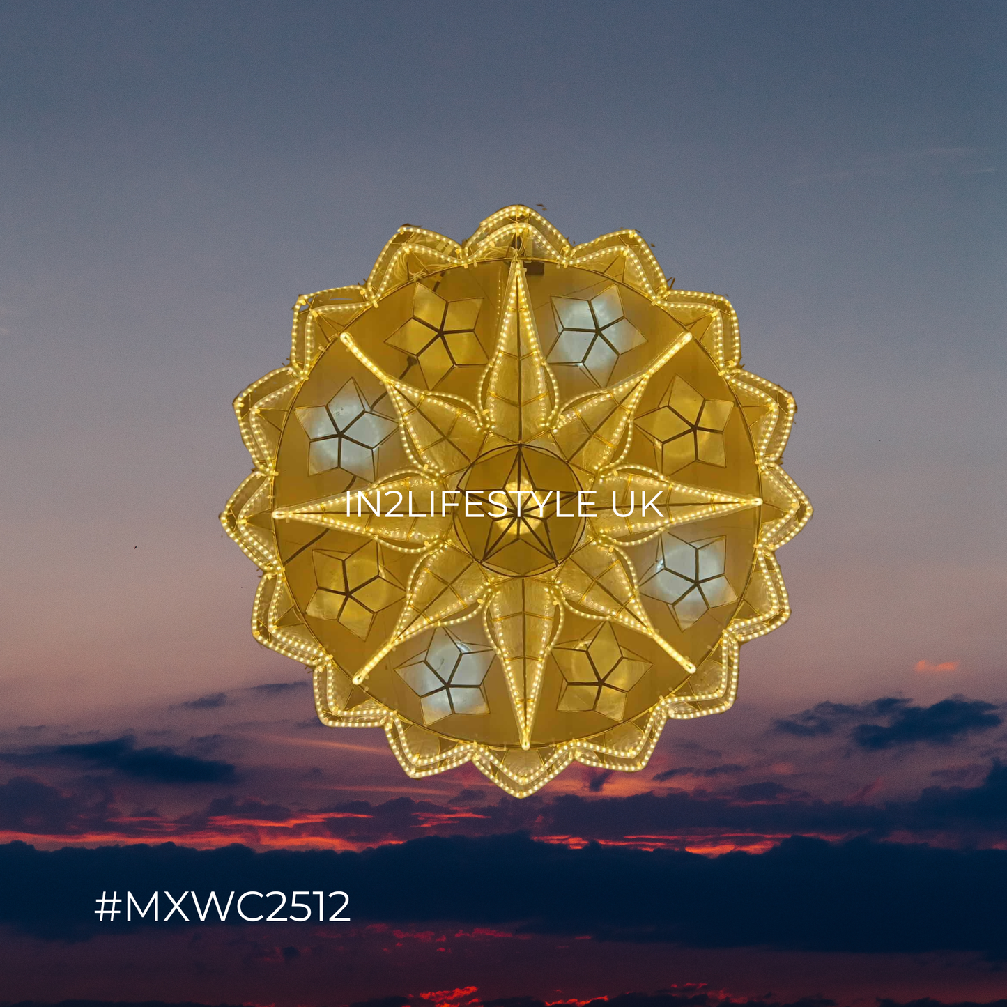 MXWC2512 Winter Star Capiz Christmas Parol (UKCA / CE Certified)