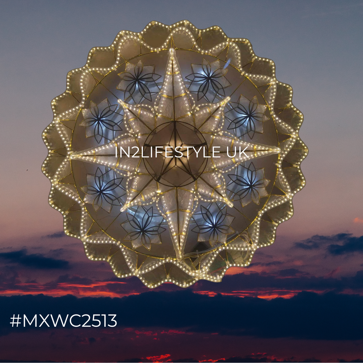 MXWC2513 Starlight Capiz Christmas Parol (UKCA / CE Certified)