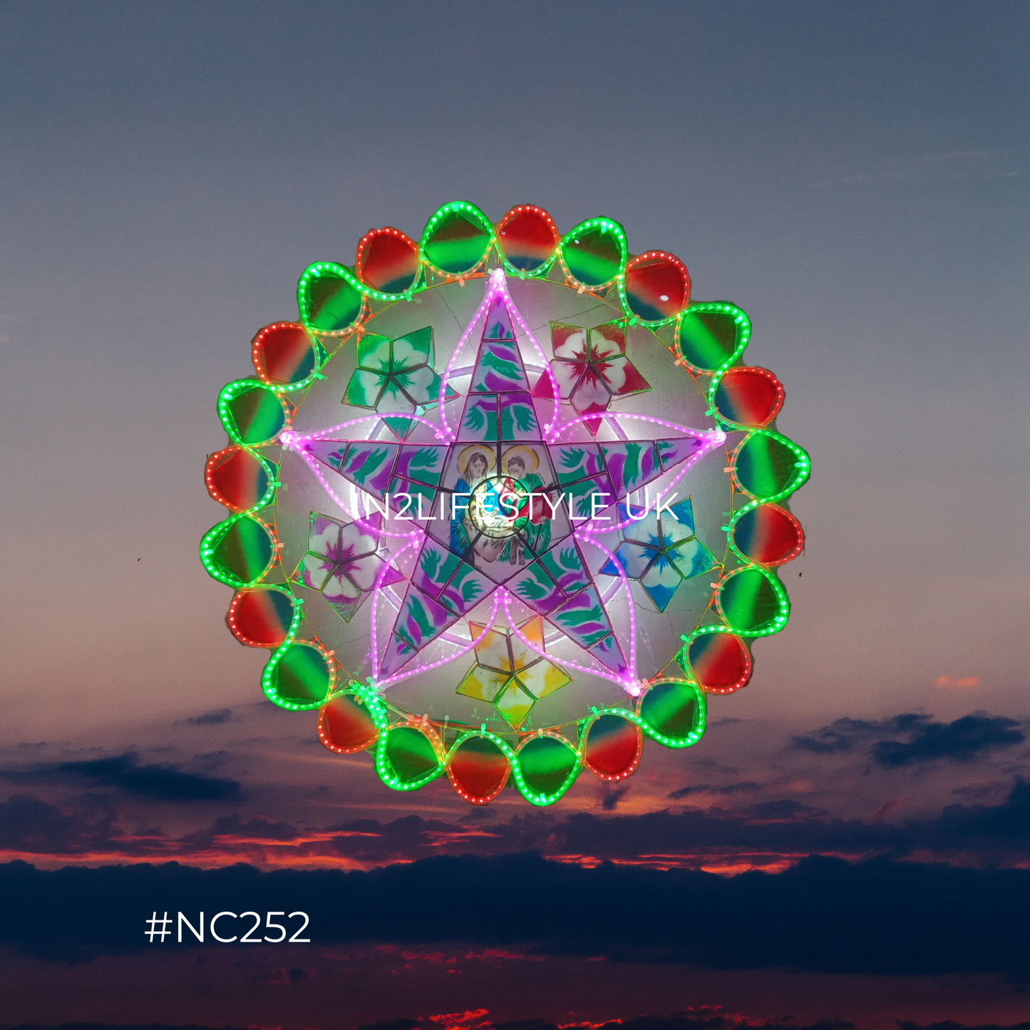 NC252 Nativity Starlight Capiz Christmas Parol (UKCA / CE Certified)