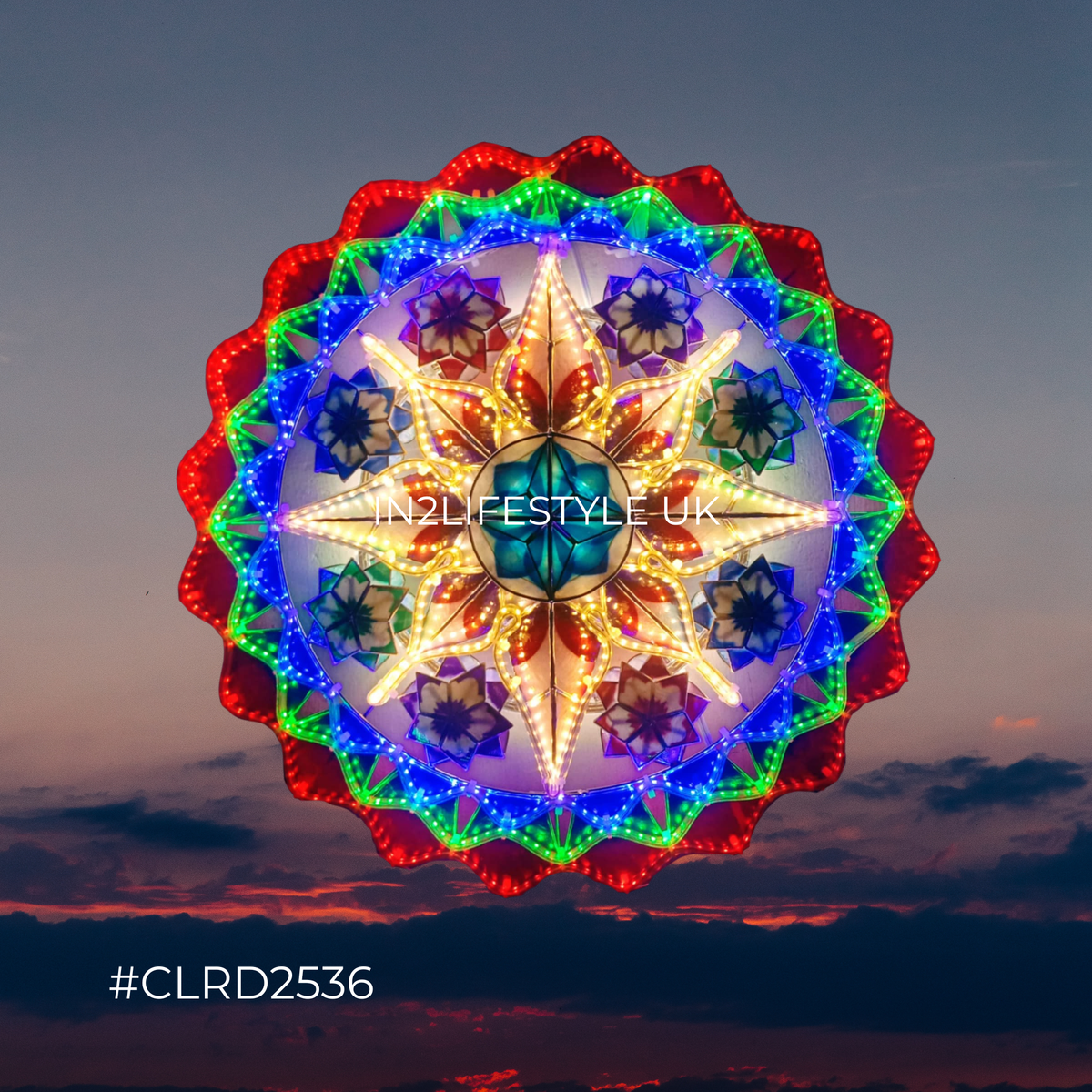 CLRD2536 Starlight Capiz Christmas Parol (UKCA / CE Certified)