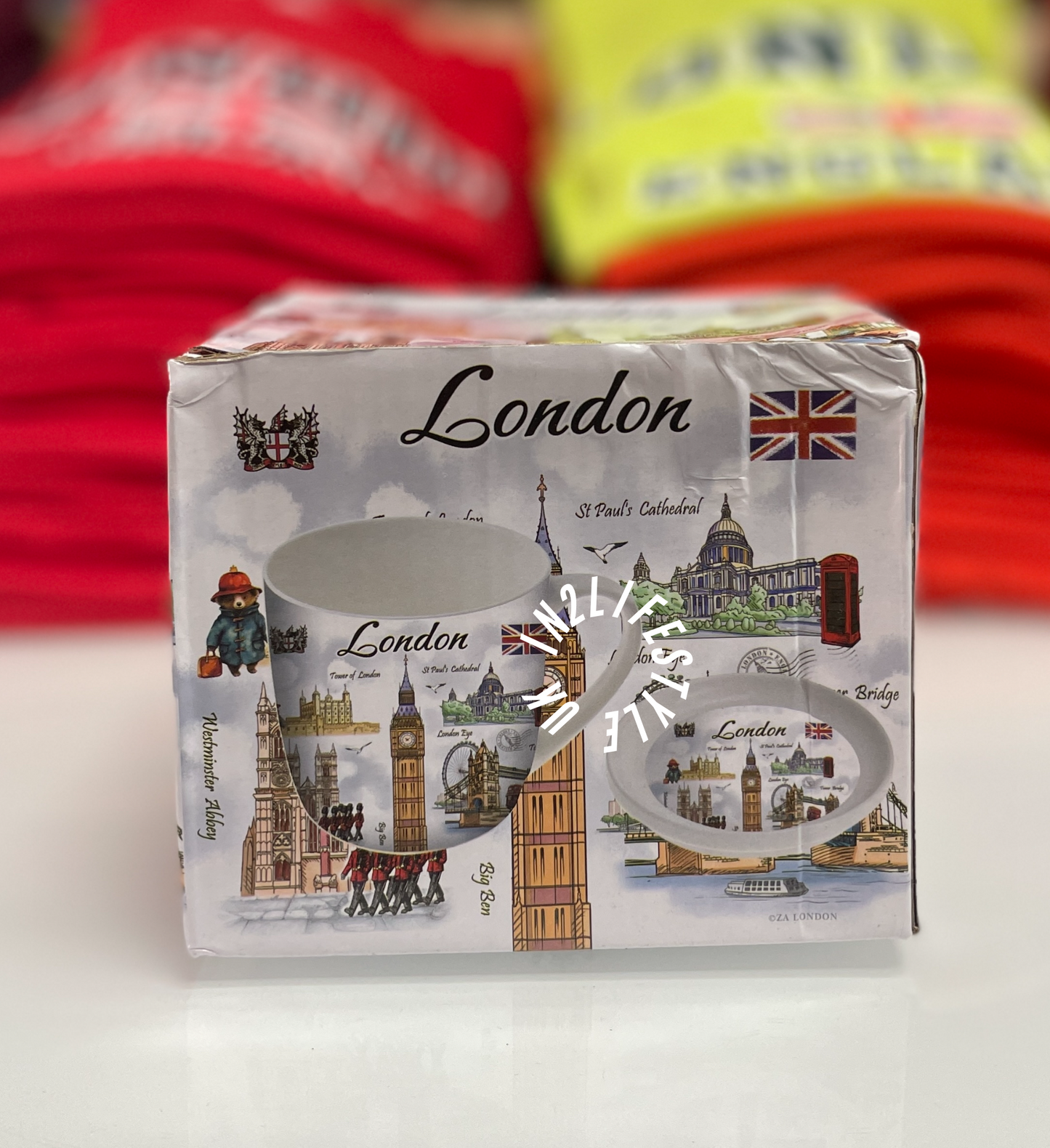 LONDON SOUVENIR Mugs with Coaster