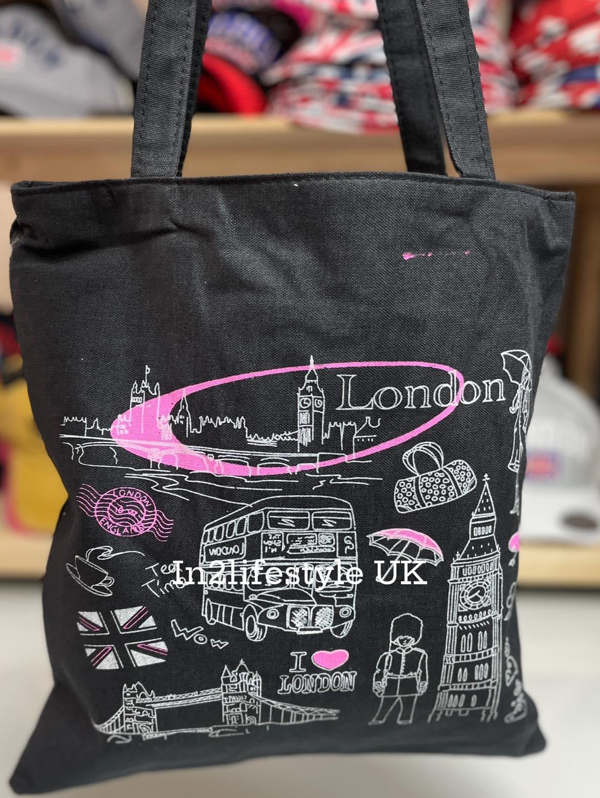 10pcs for £55 London Sight Tote Bags with Zipper