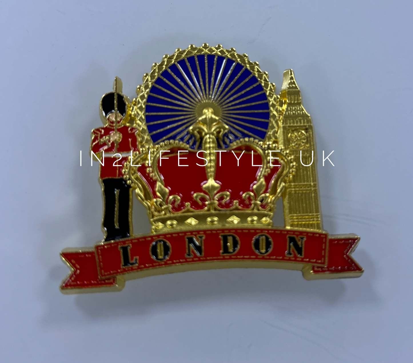 GOLD Metal London Fridge Magnets