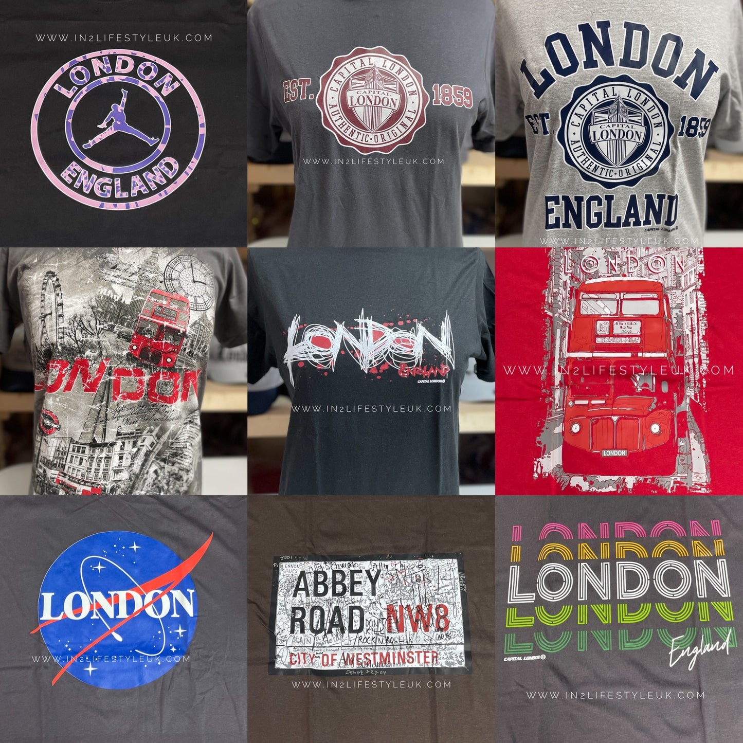 20 pieces for £95 Assorted Size and DESIGN,  Specific Colour Premium T-shirt Bundle