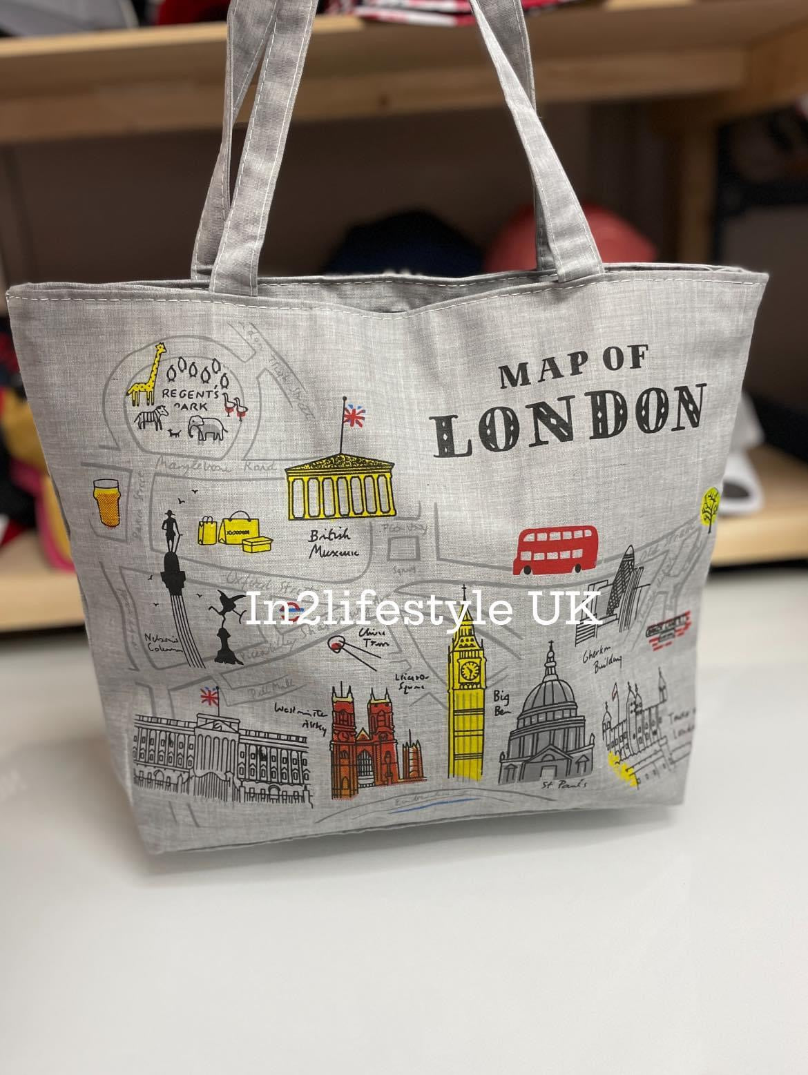 10pcs for £55 London Sight Tote Bags with Zipper