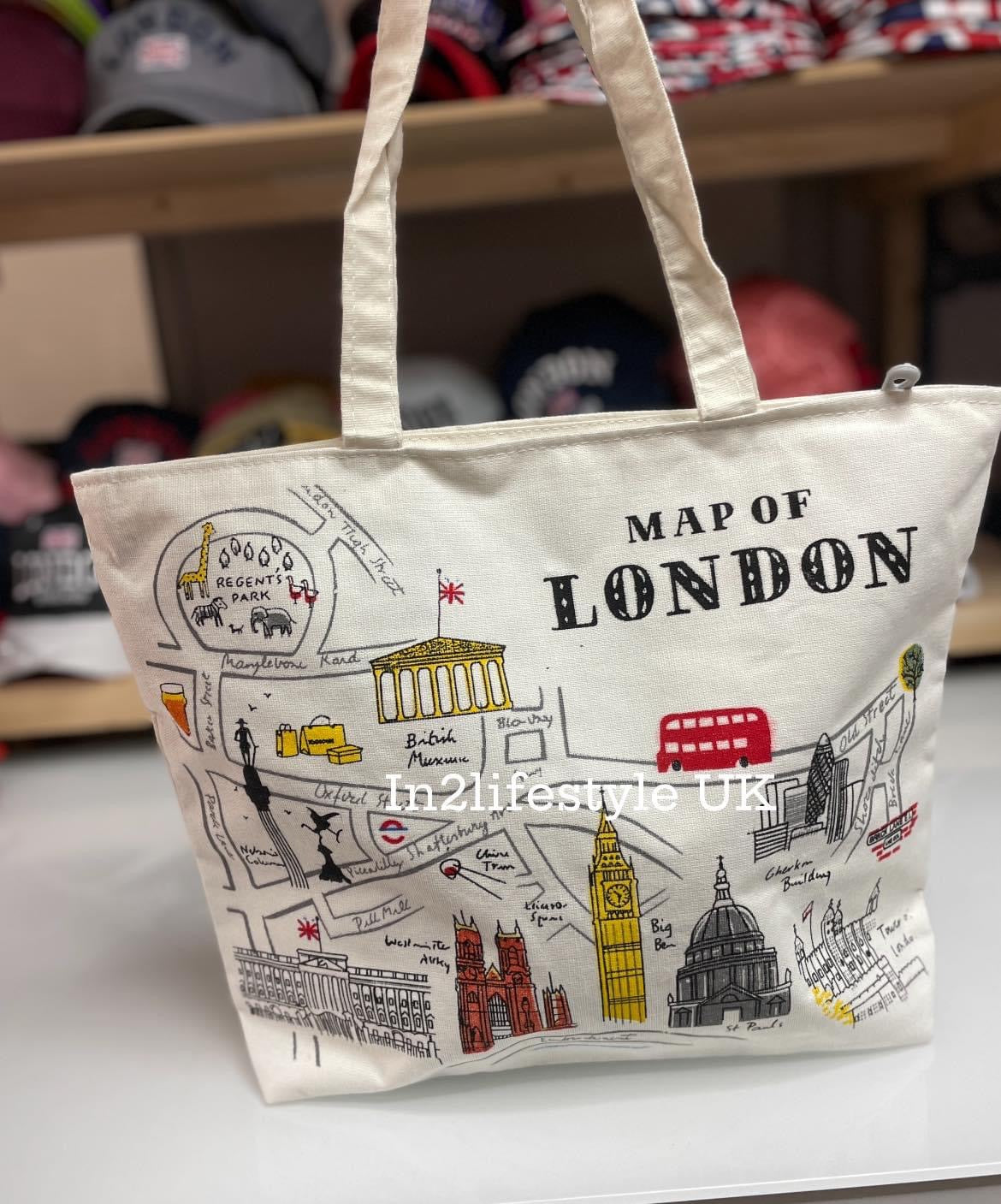 10pcs for £55 London Sight Tote Bags with Zipper