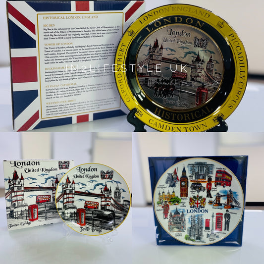 20cm / 8” London Ceramic Plate Display