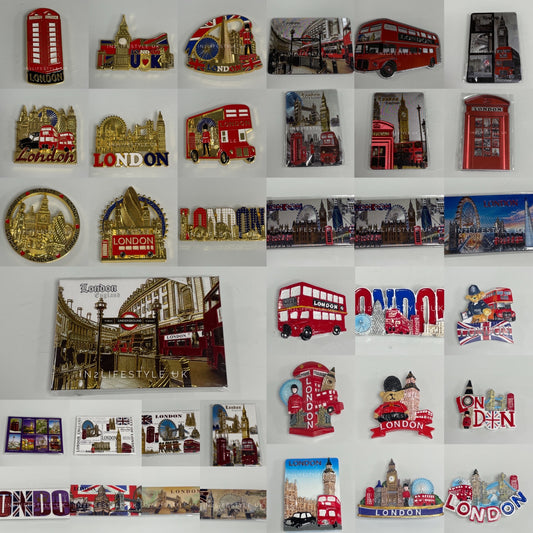 20pcs London Souvenir Assorted Magnets , Pens and Keyrings