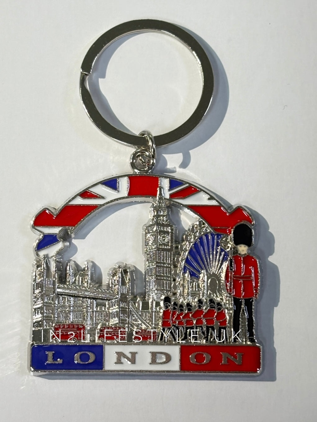 London Silver Charm Keyring KR205B