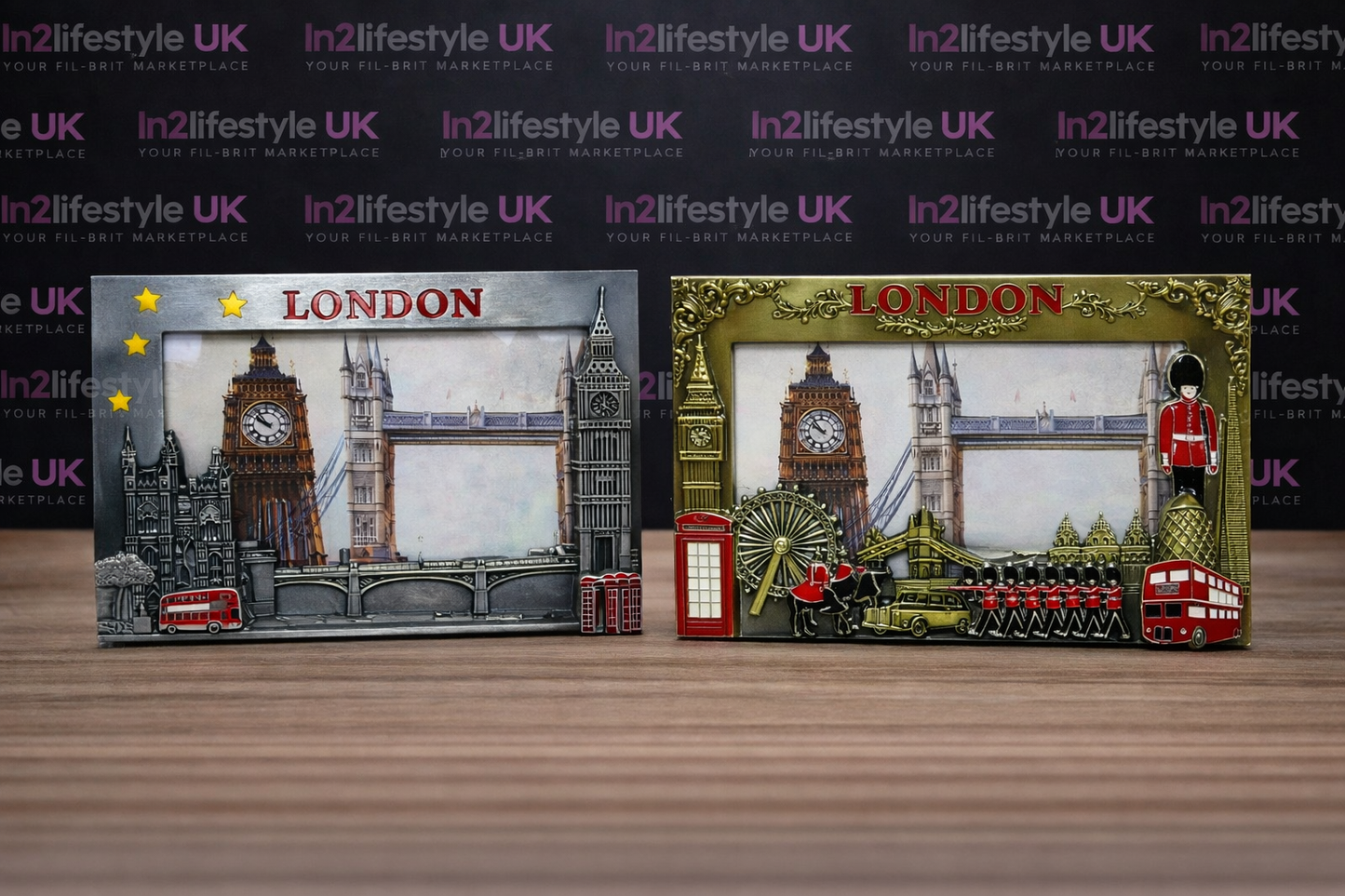 London Skyline / Landmark Metal Picture Frame Large