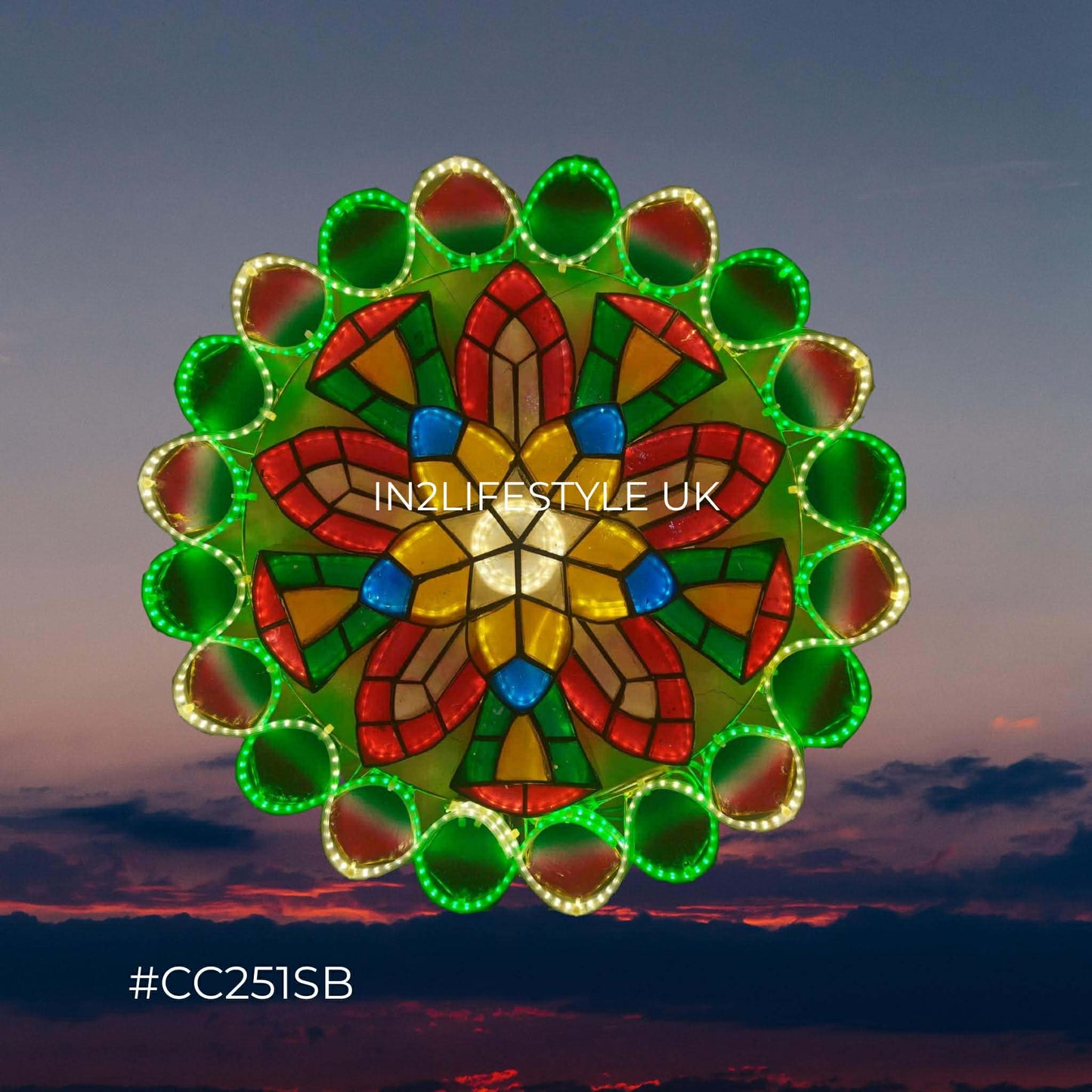 CC2515B LIMITED EDITION Special Poinsettia Capiz Christmas Parol (UKCA / CE Certified)