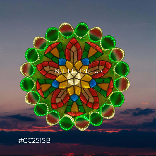 CC2515B LIMITED EDITION Special Poinsettia Capiz Christmas Parol (UKCA / CE Certified)