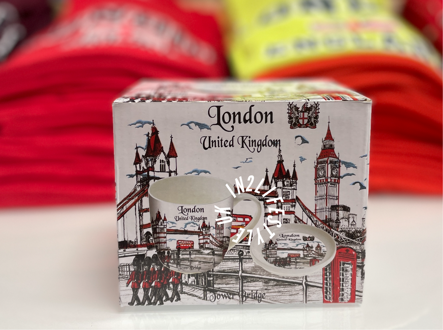 LONDON SOUVENIR Mugs with Coaster