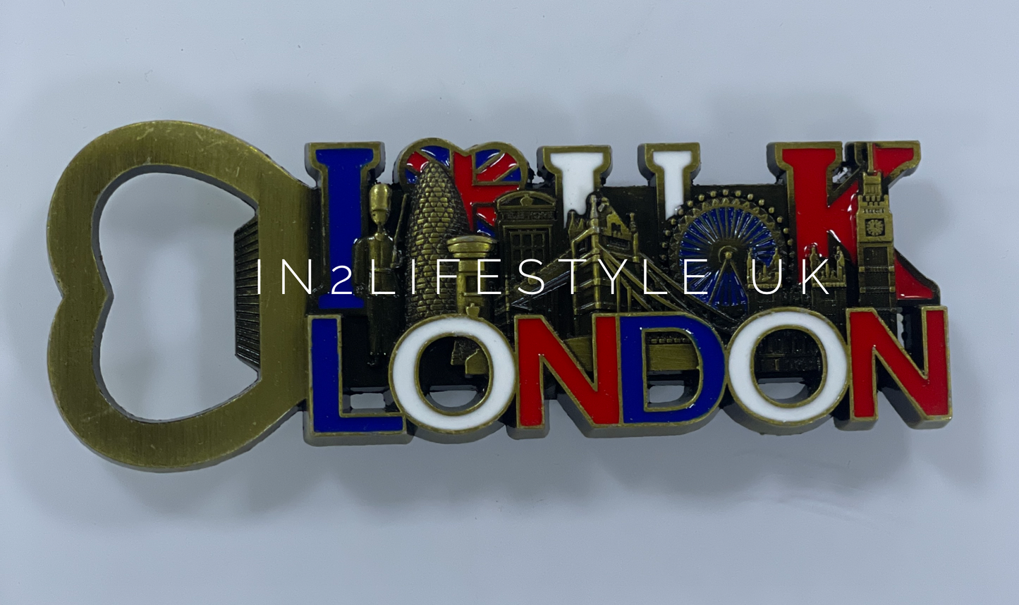 Metal Bottle Opener London Fridge Magnets