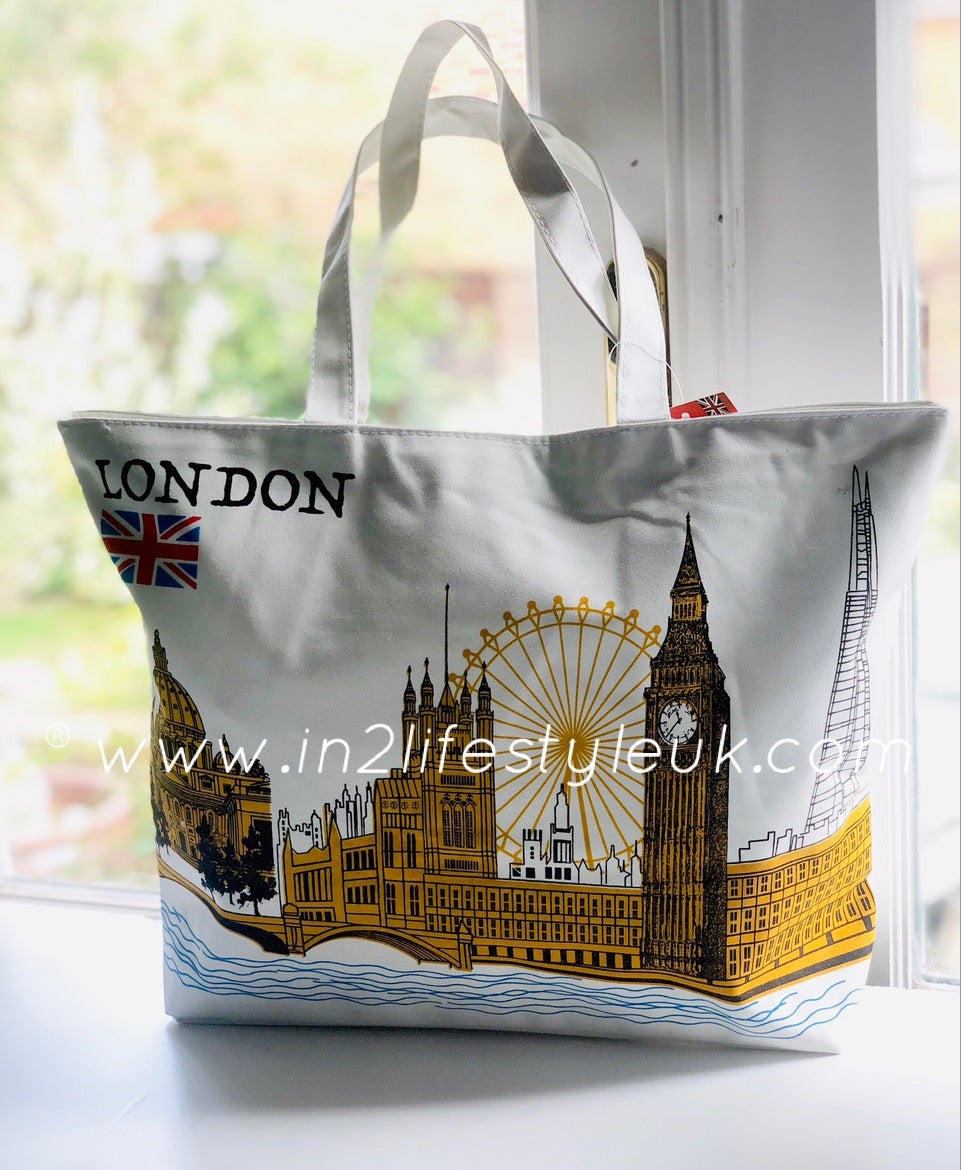 10pcs for £55 London Sight Tote Bags with Zipper